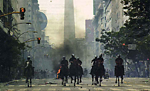 Riot Police,  Diagonale Street, Buenos Aires